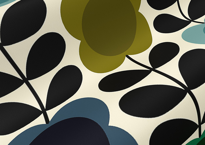 Orla Kiely Spot Flower Stem, Blue & Green - Roller Blind - Image 4